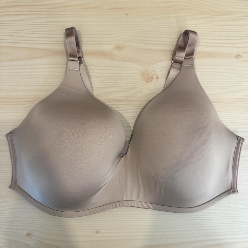 Soma Vanishing 360 Bra Womens 38D Beige Wireless T Shirt Lightly‎ Lined Everyday